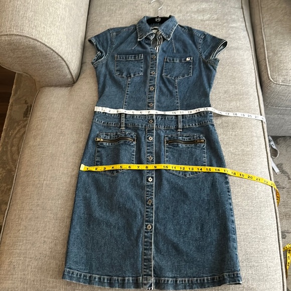 Vintage Tommy Hilfiger Y2K Denim Short Sleeve Dress - Picture 11 of 15